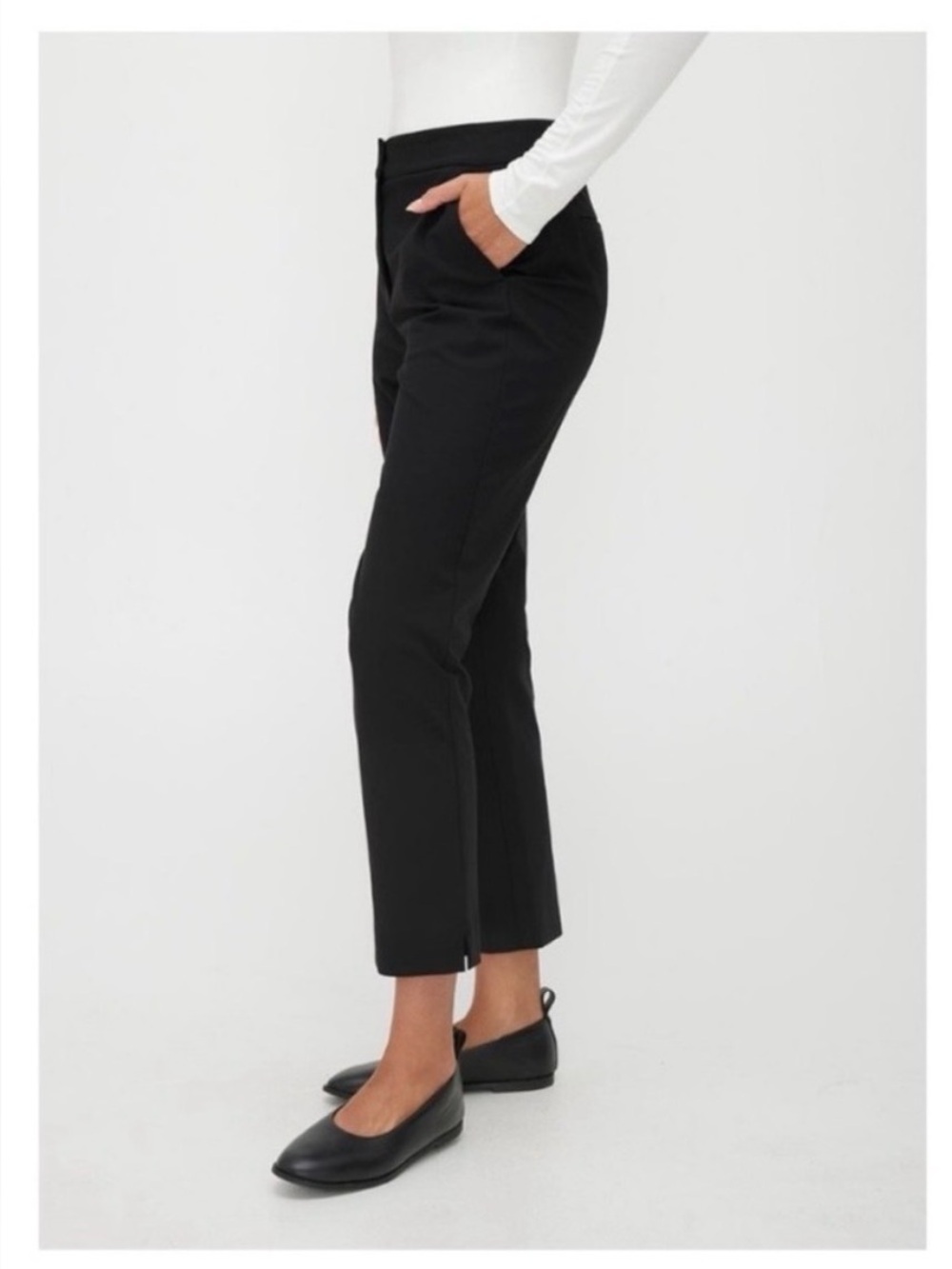 Sejour Black Classic Cropped Dress Trouser